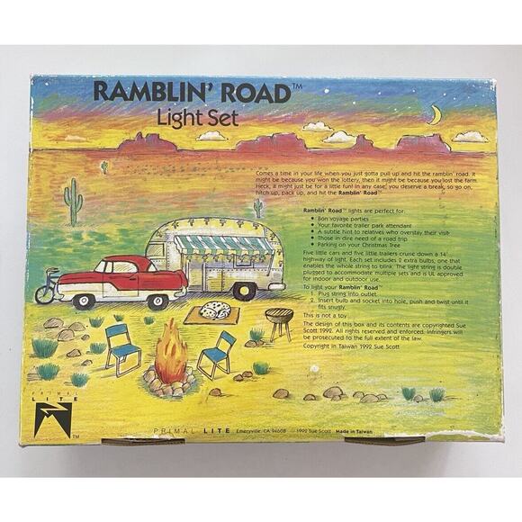Vintage 1992 Ramblin Road Light Set Retro Car Trailer Primal Lite-Tested Works - Picture 5 of 5